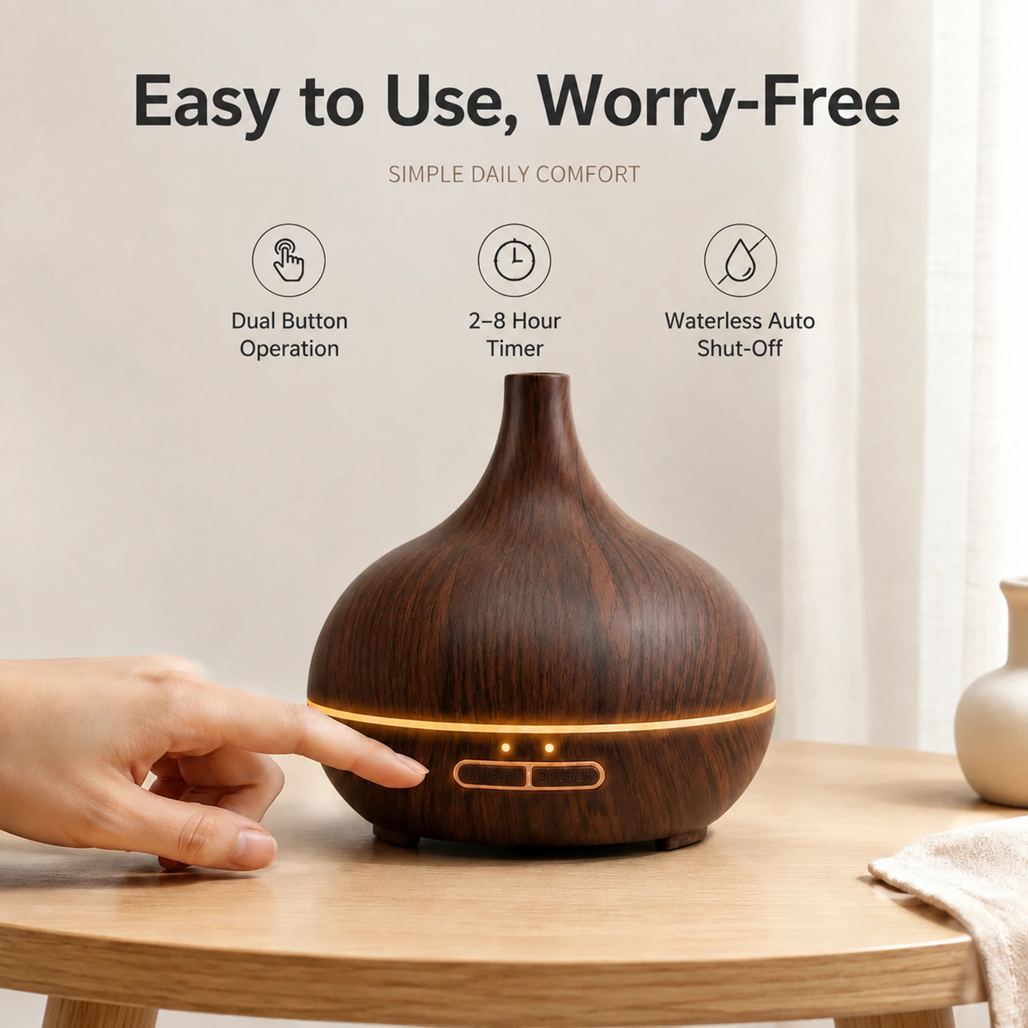 400 ml Wood Grain Aroma Humidifier** hover